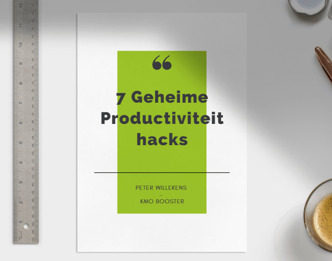 7 Geheime Productiviteit Hacks op een tafel